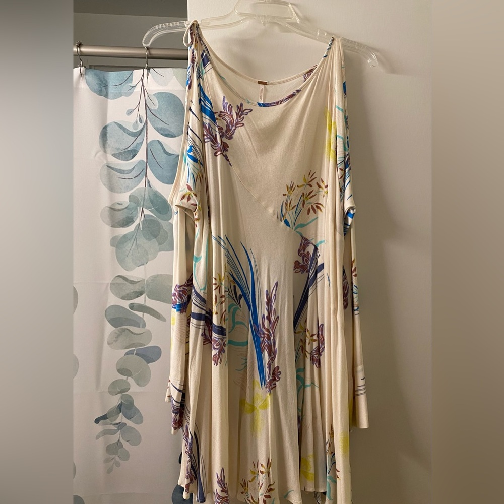 Free People Floral Print Long Sleeve Dress